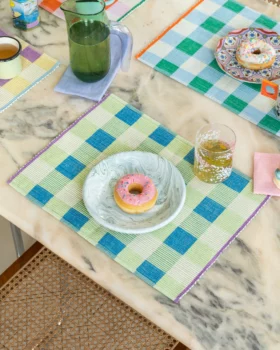 Set de table matcha vert bleu violet