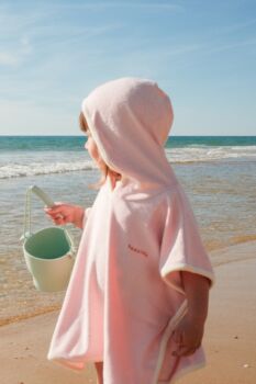 Poncho rose seaside 1-3 ans
