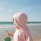 Poncho Rose Seaside 1-3 ans