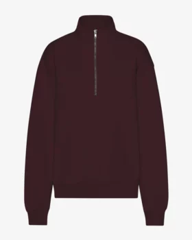 Quarter zip oxblood red