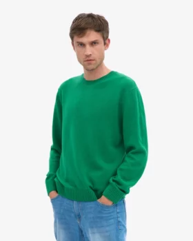 Pull laine mérinos kelly green