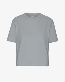 Crop shirt boxy steel blue