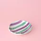 Coupelle Céramique Râpe Ail Rayures Violet Menthe