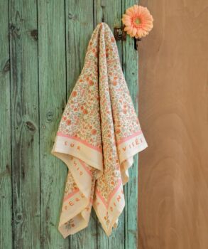 Foulard petit format rosa sorbet d'été