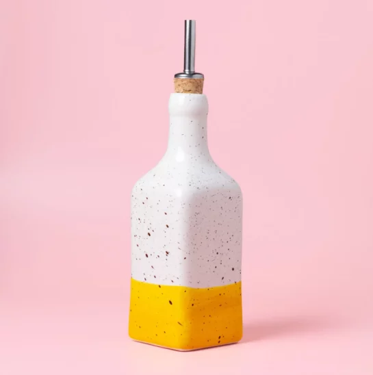 Distributeur D’huile Olive Blanc Jaune