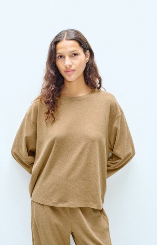 Tee Shirt Manches Longues Ypawood Macchiato Chiné